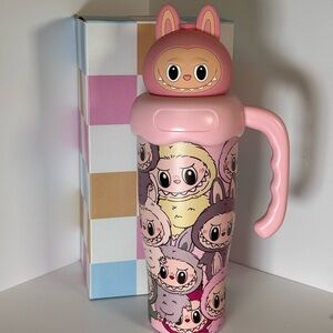 Pink Monster Kids 20oz Cup with Handle